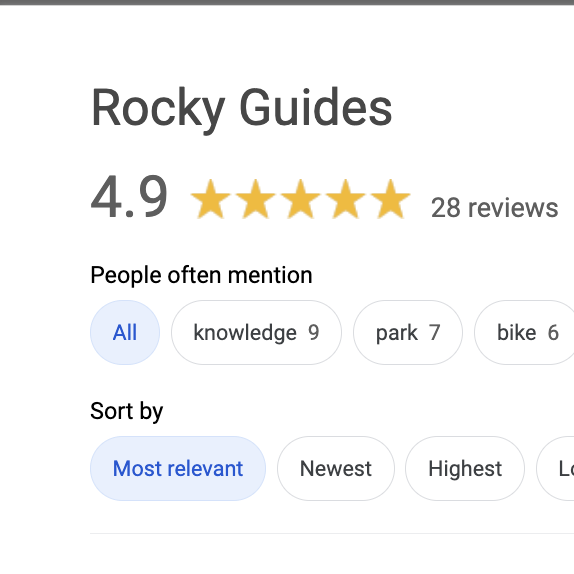 review Rocky Guides on Google